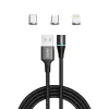 Cavo USB Savio CL-152 1 m USB 2.0 USB C Micro USB A/Lightning nero