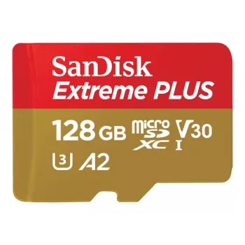 Western Digital Extreme Plus Microsdxc 128GB+adattatore SD 200MB/S 90MB/S A2 C10 V3 (SDSQXBD-128G-GN6MA)