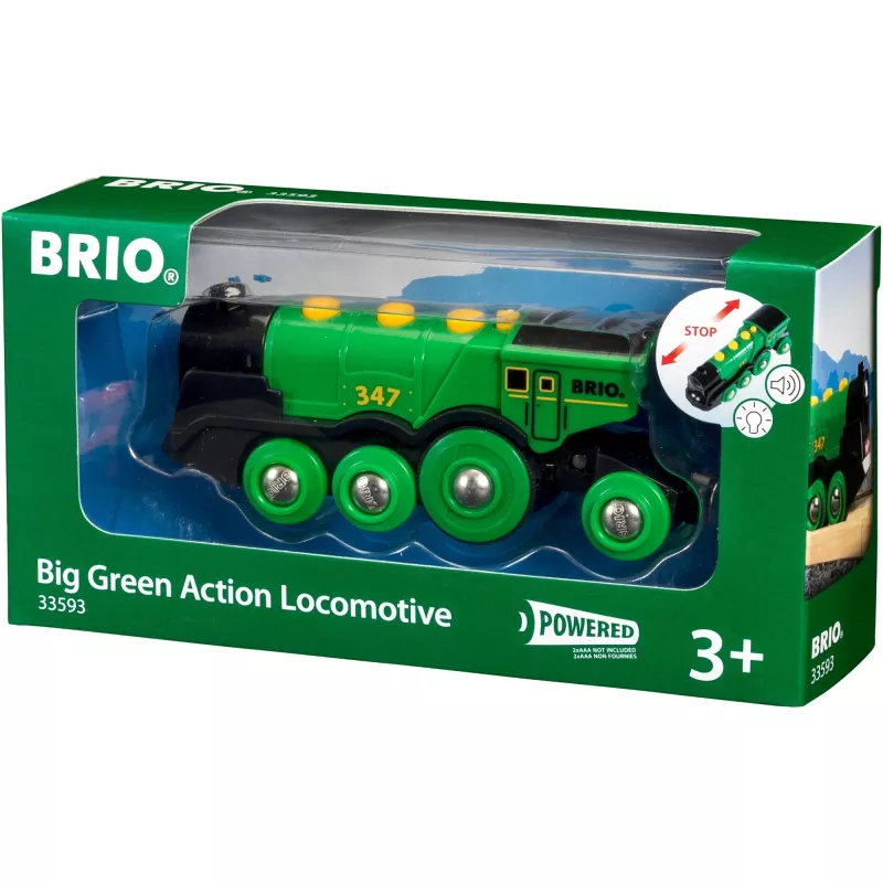 World Grüner Gustav locomotiva a batteria, veicolo giocattolo verde