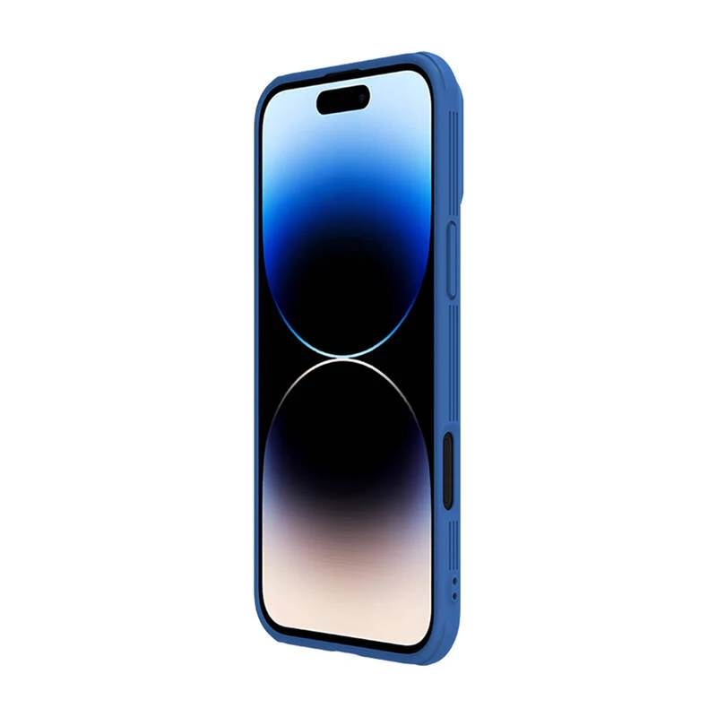 Custodia protettiva Nillkin CamShield Pro per iPhone 16 Pro Max, blu, copertura fotocamera scorrevole