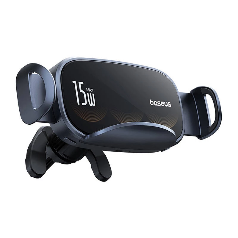 Baseus LightChaser BS-CM029 Supporto auto per telefono con ricarica wireless da 15 W per bocchetta di ventilazione, nero