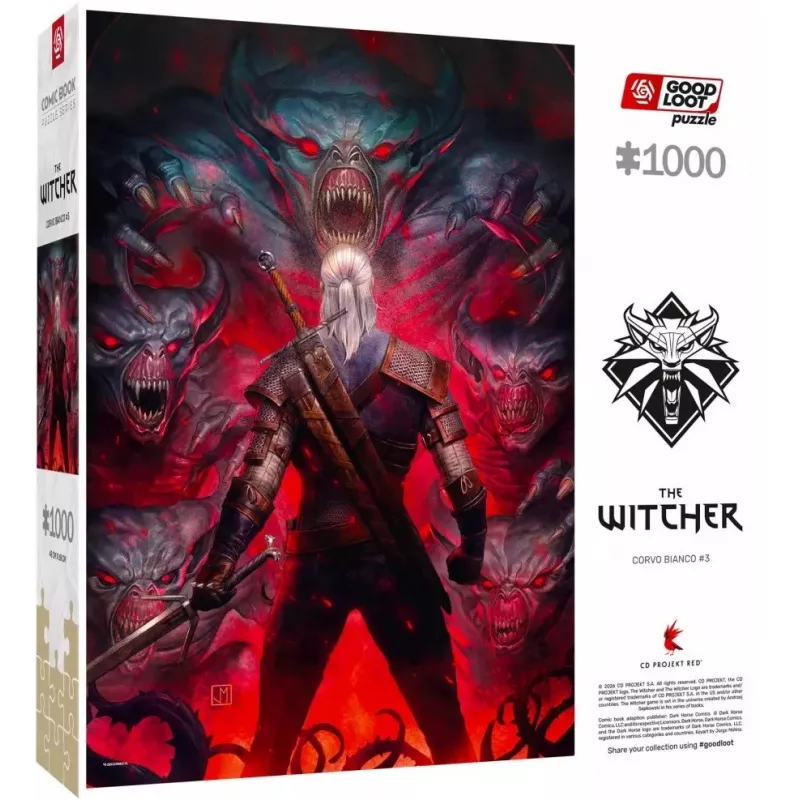 Good Loot Comic Book Puzzle: The Witcher (Wiedźmin) Corvo bianco, 1000 pezzi