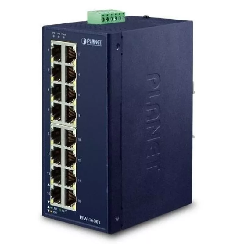 PLANET ISW-1600T switch di rete unmanaged Fast Ethernet (10/100) blu