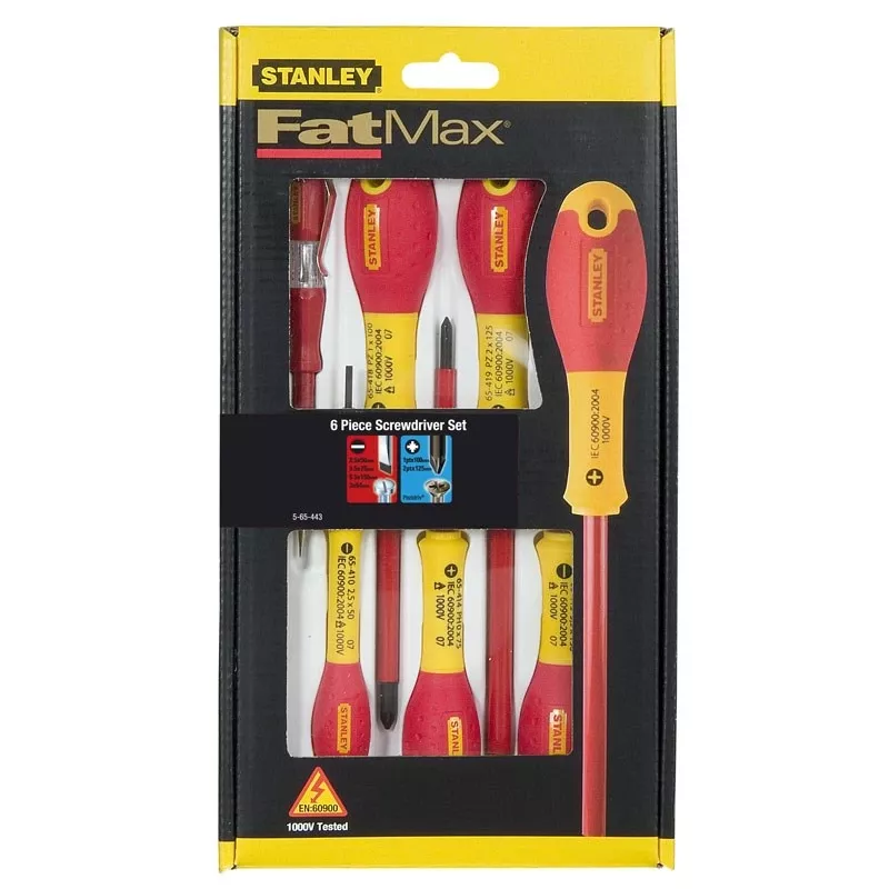 Set cacciaviti a taglio e Pozidriv isolati Stanley FATMAX 0-65-443