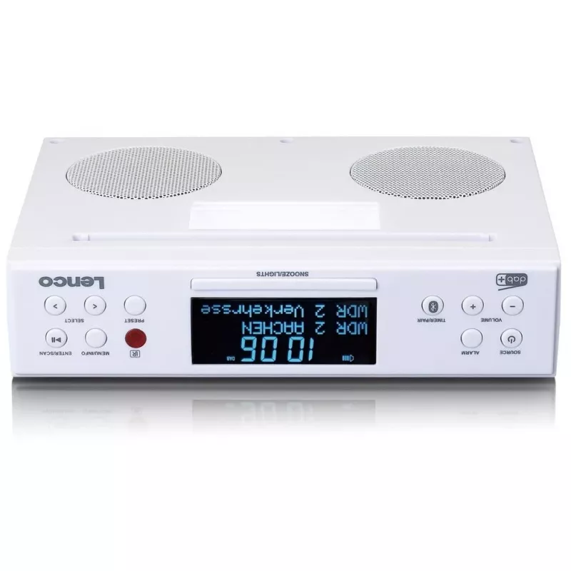 Lenco KCR-190WH radio da cucina sottopensile con PLL FM, DAB+ e Bluetooth, bianco