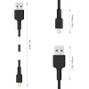 AUKEY CB-AL05 cavo in nylon da Lightning a USB-A MFi, 2 m, nero