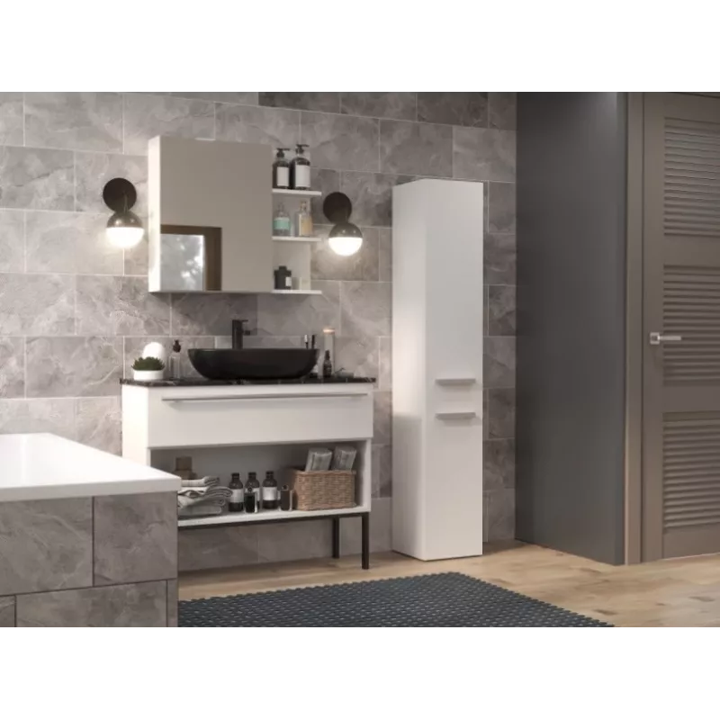 Armadietto bagno NEL IV 31x30x174 cm, bianco opaco