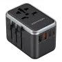 Vention adattatore da viaggio e caricabatterie GaN da 65 W, 2x USB-A 2x USB-C, nero