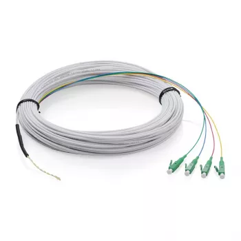 Cavo drop FTTH DIGITUS monomodale, 4 fibre con 4 connettori LC/APC, 30 m