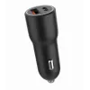Caricabatterie da auto per dispositivi mobili Gembird TA-UC-AC2PDQC38-CAR-01, USB-C, 38 W, 12-24 V, nero