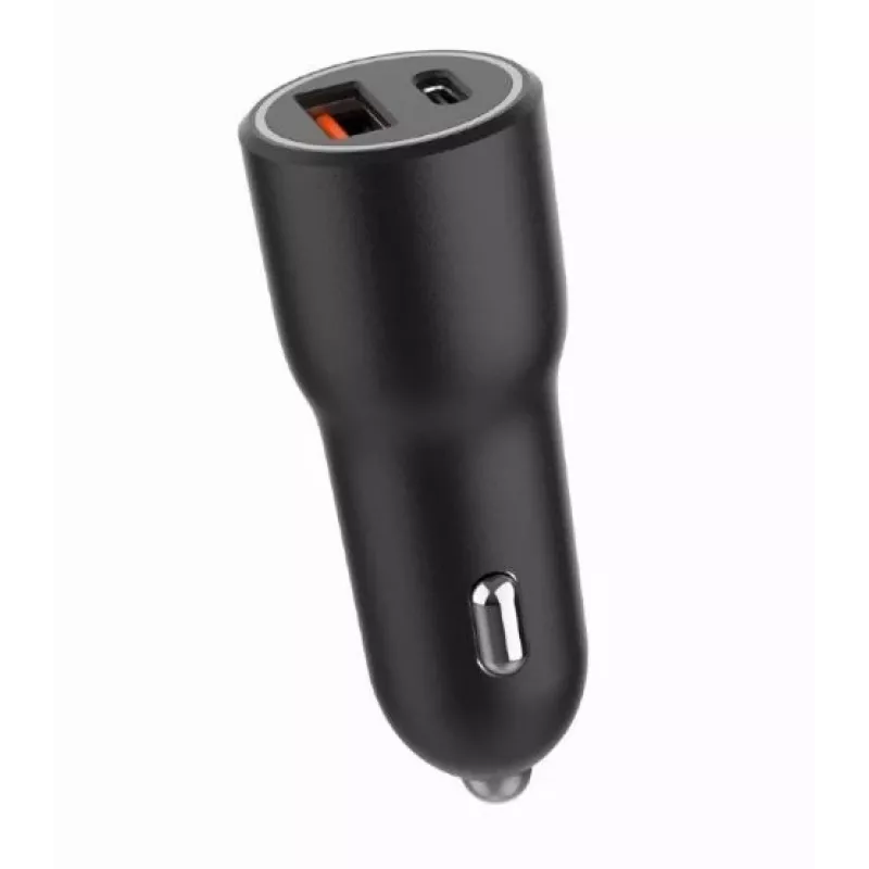 Caricabatterie da auto per dispositivi mobili Gembird TA-UC-AC2PDQC38-CAR-01, USB-C, 38 W, 12-24 V, nero