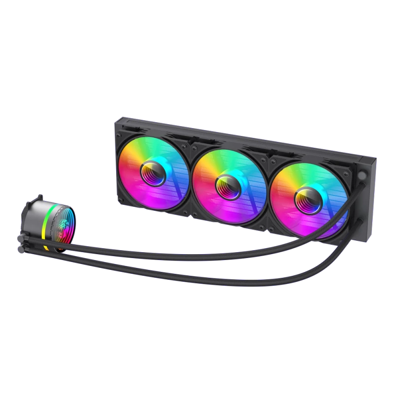 Gamemax | Dissipatore a liquido per CPU | ICEBURG 360 INFINITY | nero