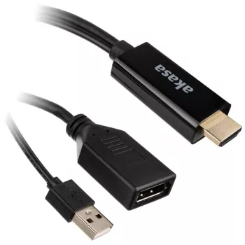 Cavo adattatore HDMI su DisplayPort Akasa AK-CBHD24-25BK