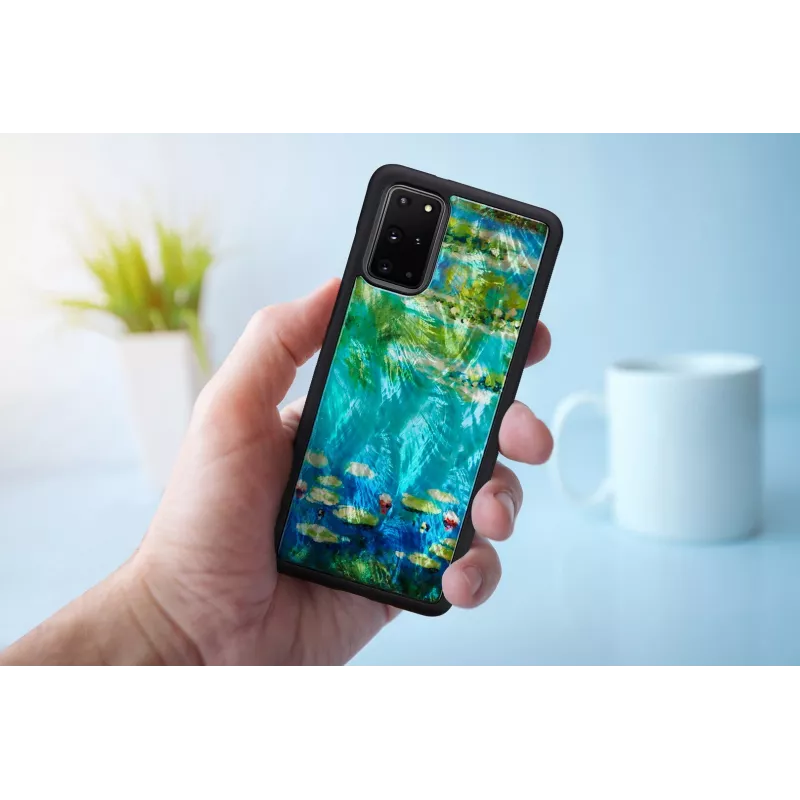 Custodia per cellulare iKins per Samsung Galaxy S20+ — design nero ninfee