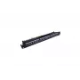 Patch panel 19 pollici 24 porte, CAT6, S/FTP, 1U, gestione cavi, nero (completo)
