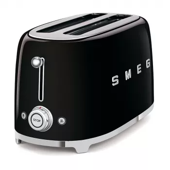 Smeg - Tostapane TSF02 4 fette - nero/laccato/LxAxP 41x20,8x21,5 cm/6 livelli di tostatura/1500W