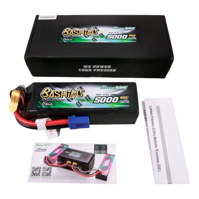 Batteria Gens ace G-Tech 5000mAh 14,8V 4S1P 60C Lipo Pack