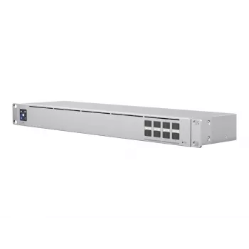 Switch di rete gestito L2 UBIQUITI USW-Aggregation — 8 slot SFP+, supporto 10G, senza ventola, rack 1U, argento