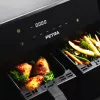 Friggitrice ad aria Petra PT4750BLKVDEEU7, doppia camera, capacità 3,7 L, nero