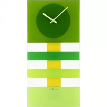 NeXtime orologio da parete 2855gn Bold Stripes, 19 x 38 cm, da parete, verde