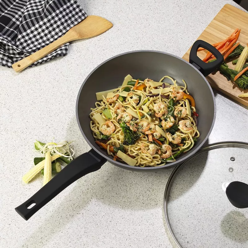 Wok Russell Hobbs RH01709EU 28 cm perlescente, padella antiaderente