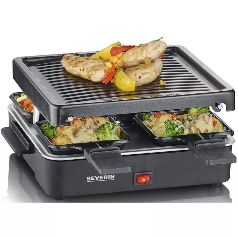 Severin mini raclette grill 4 piccole padelline antiaderenti 600 W