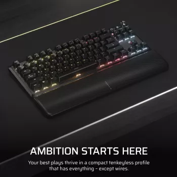 Corsair K70 CORE TKL tastiera Gaming USB + RF Wireless + Bluetooth QWERTZ tedesco nero