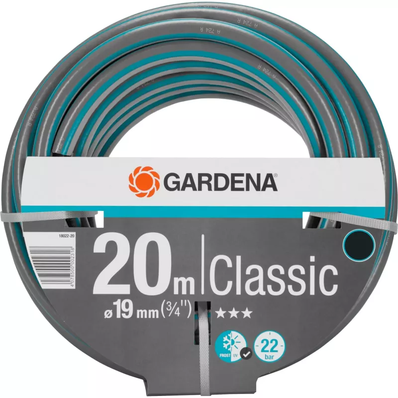 Tubo da giardino Gardena 18022-20 20 m fuori terra PVC grigio arancione
