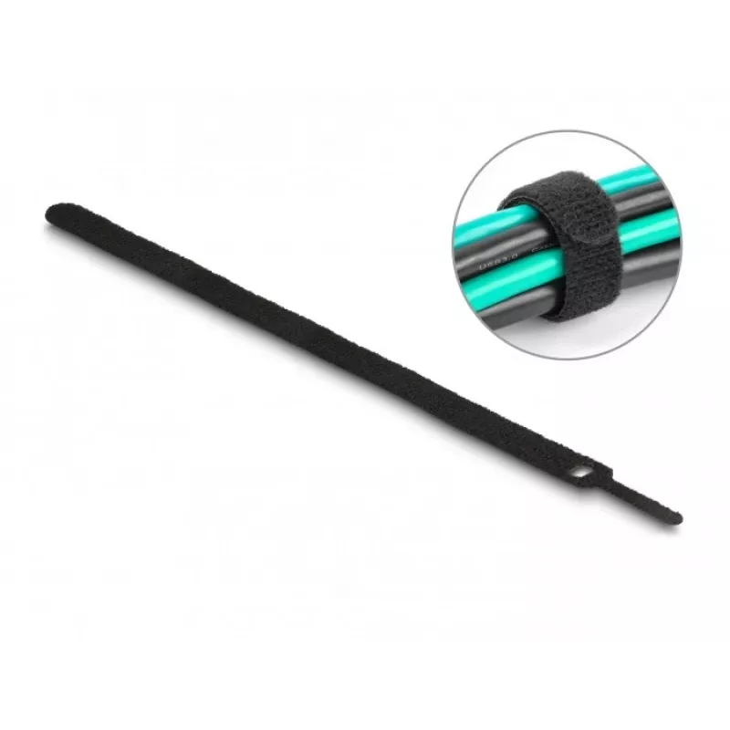 Fascette a strappo DeLOCK 19075 300x12mm nero 10 pz.