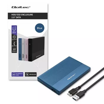 Case esterno per SSD/HDD 2,5 pollici QOLTEC 52276 USB 3.0 SATA fino a 2 TB