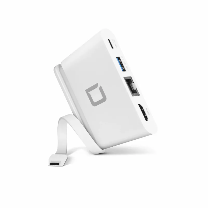 DICOTA USB-C Portable Docking 4-in-1 con HDMI - docking station - USB-C - HDMI (D31730)
