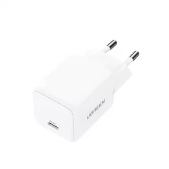 Caricabatterie UGREEN Nexode N Series X513 30W GaN USB-C ricarica rapida a porta singola, 100–240V, bianco