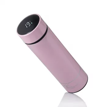 Extralink Smart Travel Mug rosa, thermos con display LED