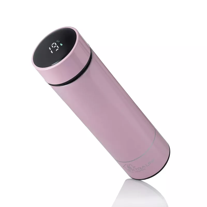 Extralink Smart Travel Mug rosa, thermos con display LED