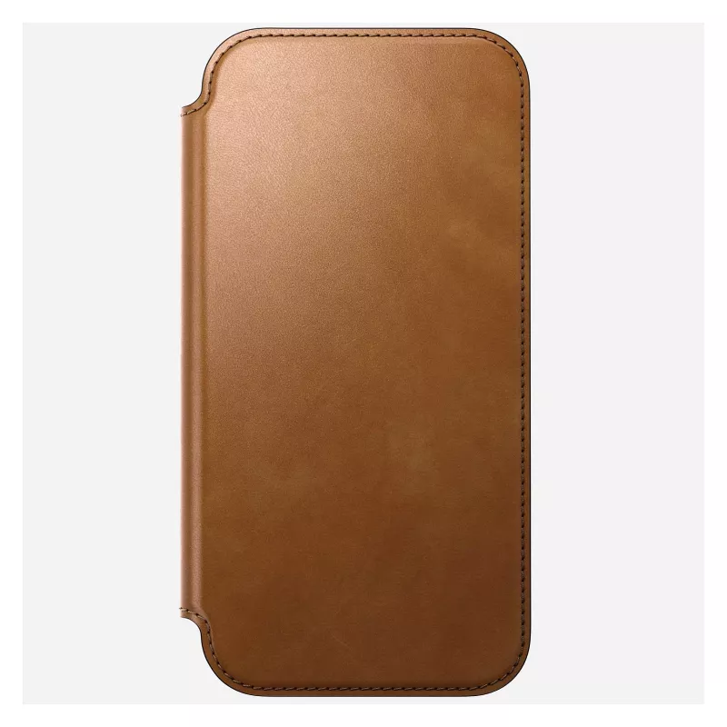 Custodia folio per cellulare Nomad Modern Leather Folio per iPhone 17 Pro Max – Tan, per schermi fino a 17,5 cm (6,9 pollici), 4 scomparti per carte