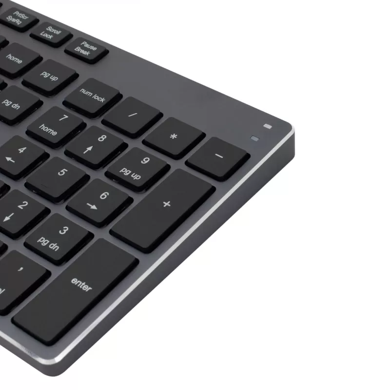 Tastiera wireless SBOX WK-131 US, design compatto in metallo, layout US