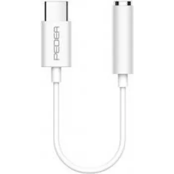 PEDEA adattatore audio jack USB-C a 3,5 mm per cuffie, bianco