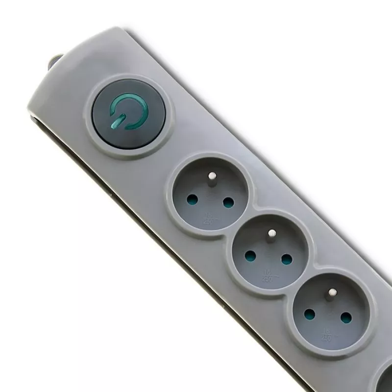 Protezione da sovratensione Qoltec 50163 grigio 4 prese AC 230V 1,5m