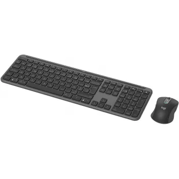 Logitech Signature schlank Combo MK950 - set tastiera e mouse - 100% - full size - senza fili - Bluetooth 5,1 LE - AZERTY - francese - Graphite (920-012485)