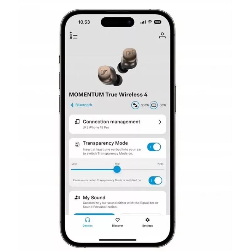 Cuffie Sennheiser Momentum True Wireless 4 - nero Copper