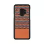 Custodia per smartphone man and wood per Galaxy S9 — motivo a scacchi marroni con bordo nero