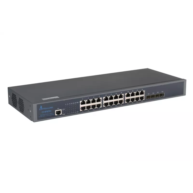 Switch managed Extralink Chiron 24x RJ45 1000Mb/s 4x SFP+ L3