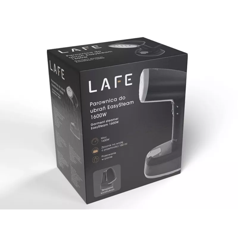 Lafe EasySteam LAFZEL47580 vaporizzatore per indumenti, 1600 W, nero