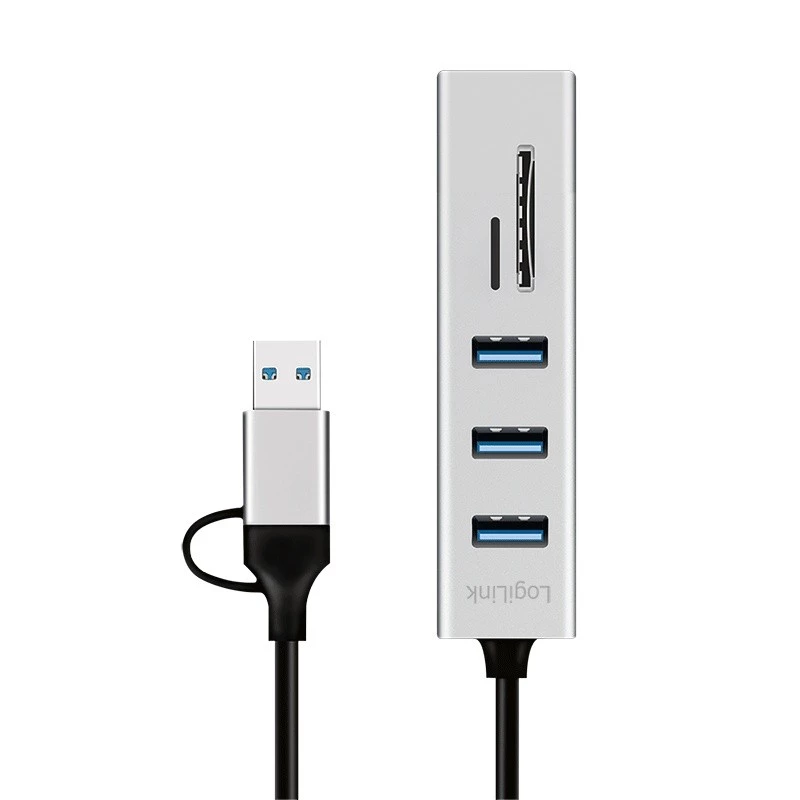 Hub USB 3.0 USB-A, slot SD/microSD, 2in1