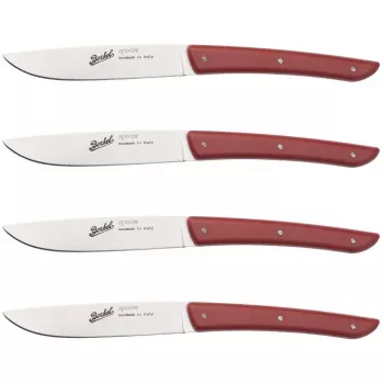 Berkel set coltelli da bistecca 4 pezzi colore rosso