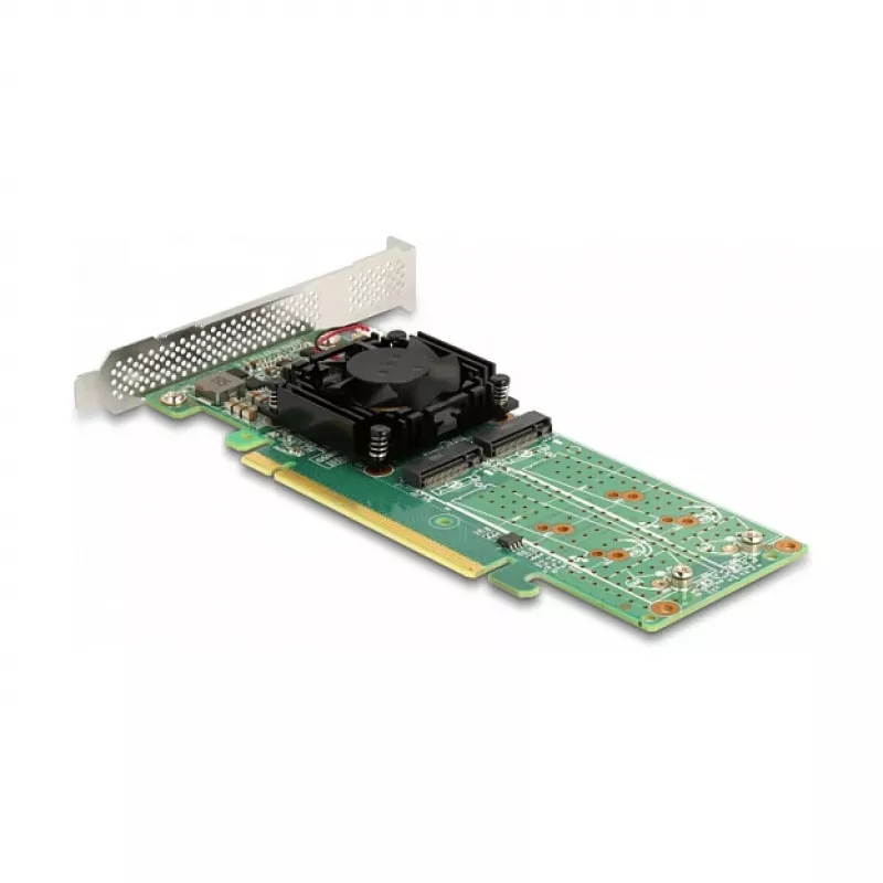 DeLOCK scheda PCI Express x16 su 4 x NVMe M.2 Key M interne – formato Low Profile