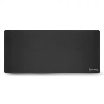 Tappetino SAVIO Schwarz Edition Precision Control XL — 900×400×3 mm, superficie in tessuto, base in gomma, bordi cuciti