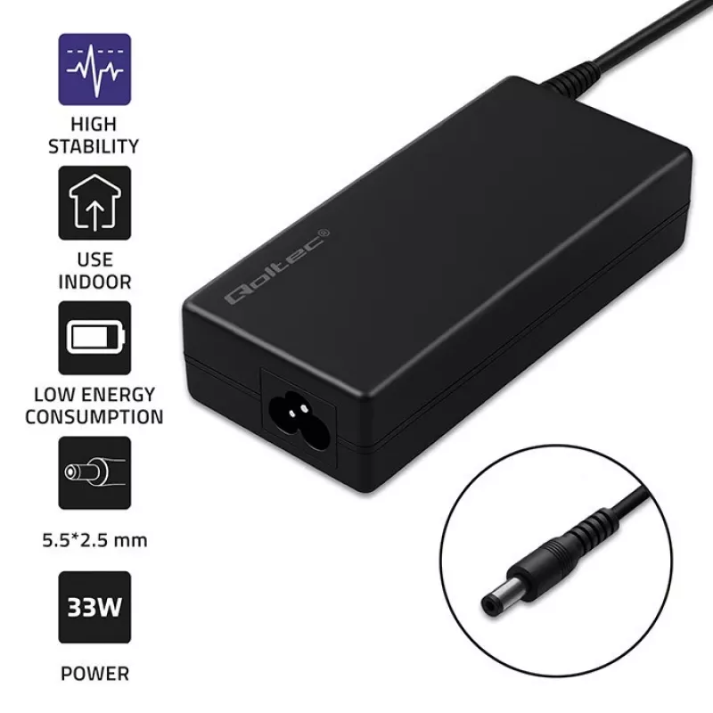 Alimentatore desktop QOLTEC 60W 12V 5A per dispositivi portatili