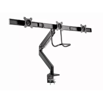 Supporto da scrivania per monitor GEMBIRD MA-DA3-03, 3 bracci, molla a gas, VESA 75–100x100, supporta 3 display fino a 27 pollici, max 18 kg, nero