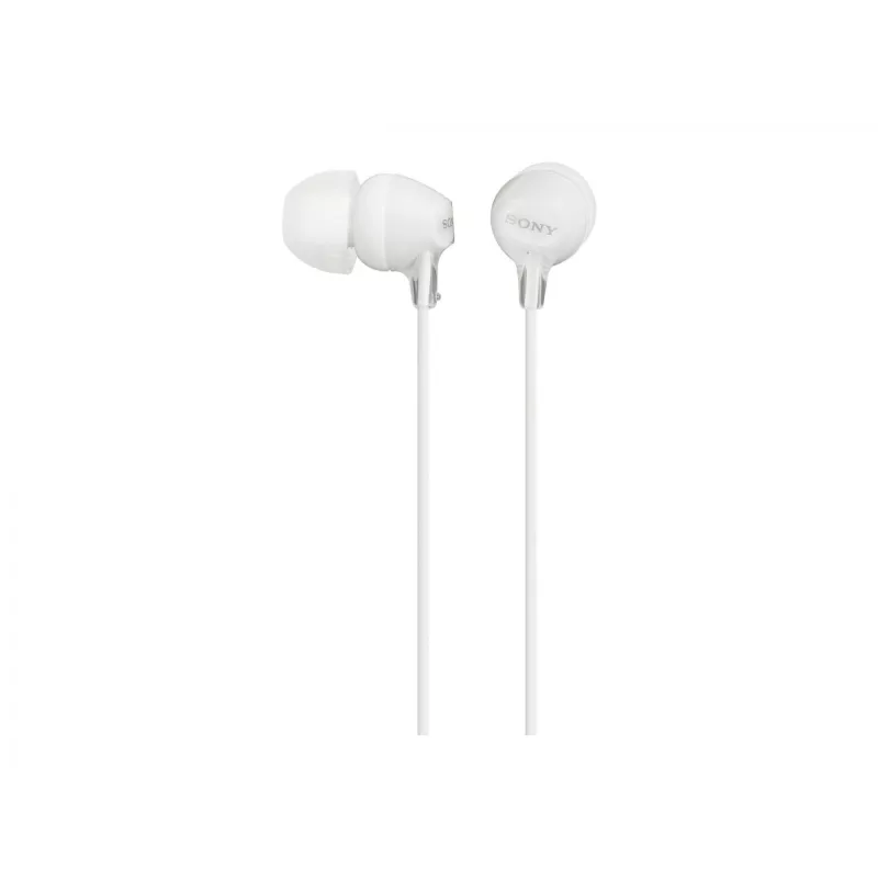 Sony MDR-EX15LP, Con filo, 8 - 22000 Hz, Musica, 3 g, Cuffie, Bianco